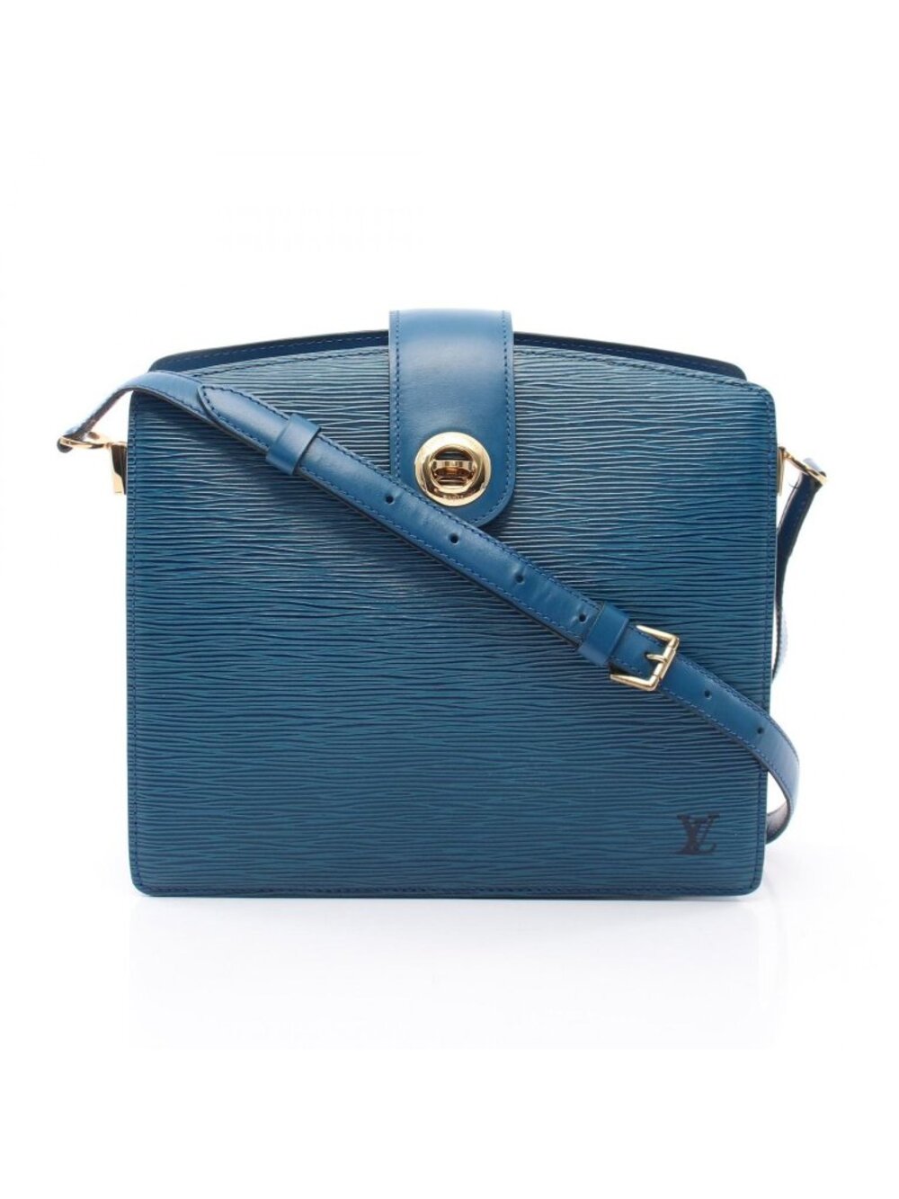 Louis Vuitton Shoulder Bag Capuchin Epi Toledo Blue Leather